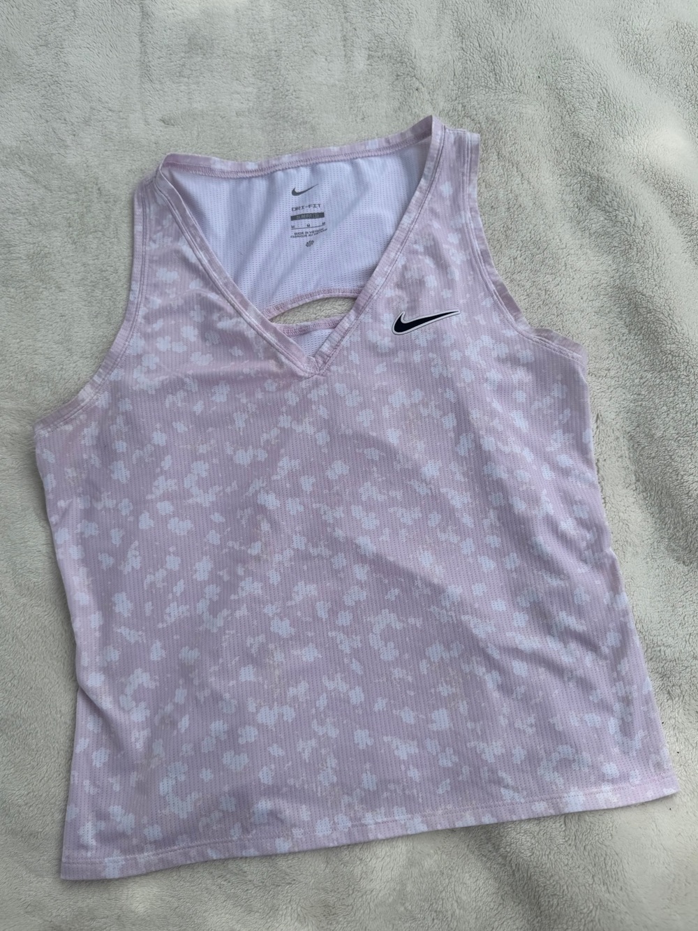 Nike Dri-FIT Pink Floral Print Workout Tank Medium